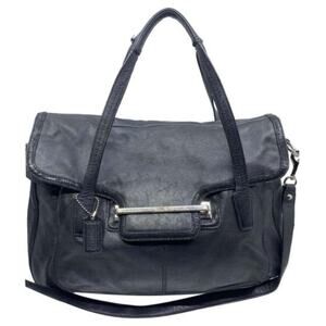 COACH Medium/ Large Leather Black Shoulder Bag